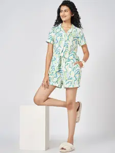 Dreamz by Pantaloons Women Abstract Printed Night suit