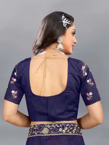 Aika Embroidered Thread Work Semi-Stitched Lehenga & Unstitched Blouse With Dupatta