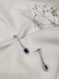 Niska Cubic Zirconia Contemporary Drop Earrings