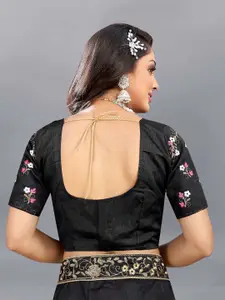 Aika Embroidered Thread Work Semi-Stitched Lehenga & Unstitched Blouse With Dupatta