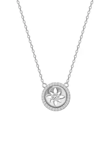 GIVA 925 Sterling Silver Sphere Snowflakes Pendant With Chain