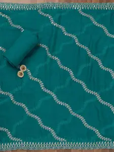 Koskii Embroidered Sequinned Unstitched Dress Material