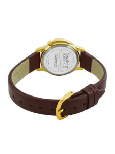maxima Women Printed Dial & Leather Straps Analogue Watch 68391LMLY