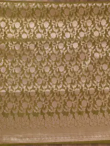 Koskii Floral Woven Design Zari Unstitched Dress Material