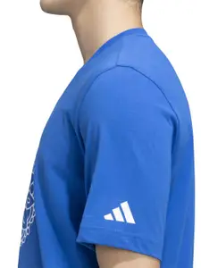 ADIDAS Men Graphic Printed Round Neck Cotton T-shirt