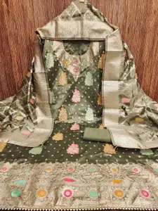 Maroosh Ethnic Motifs Woven Design Beads and Stones Unstitched Dress Material