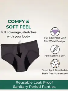 PLUMBURY Women Pack Of 2 Leak-Proof Ultimate Leak Proof Reusable Period Panties