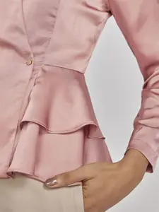 The Label Life Women Solid V-Neck Top