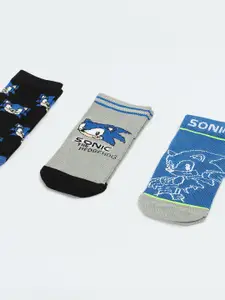 Kids boys max Pack Of 3 Patterned Ankle Length Socks