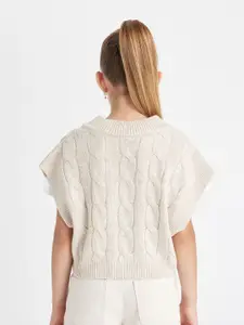 DeFacto Girls Cable Knit Sweater Vest