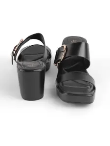 Tresmode Women Block Sandals with Buckles