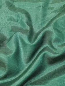 Ishin Green & Pink Floral Embroidered Organza Unstitched Dress Material