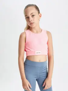 DeFacto Girls Solid Round Neck Top