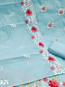 Ishin Floral Embroidered Unstitched Dress Material