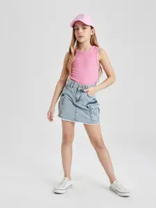 DeFacto Girls Solid Round Neck Top