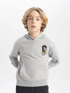 DeFacto Boys Printed Hooded Sweatshirt