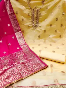 Ishin Organza Zardozi Unstitched Dress Material