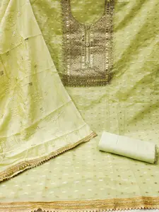 Ishin Ethnic Motifs Embroidered Beads and Stones Unstitched Dress Material