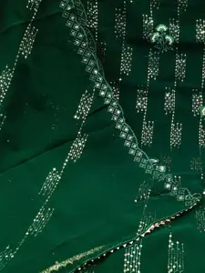 Ishin Sequin Embroidered Silk Georgette Unstitched Dress Material