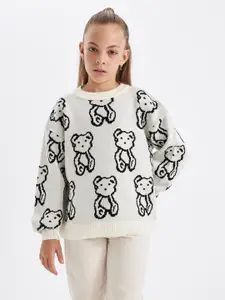 DeFacto Girls Printed Pullover