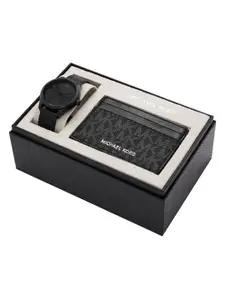 Michael Kors Analogue Stainless Steel Bracelet Style Watch With Card Holder MK1075SET