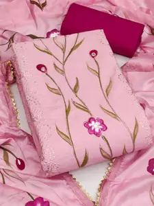 ASISA Floral Embroidered Sequinned Unstitched Dress Material