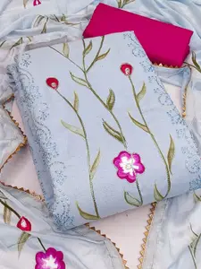 ASISA Floral Printed Sequinned Unstitched Dress Material