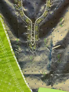 Ishin Floral Woven Design Beads and Stones Unstitched Dress Material