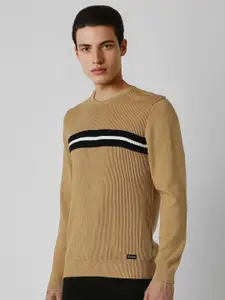 Van Heusen Sport Men Striped Printed Pullover Cotton Sweater