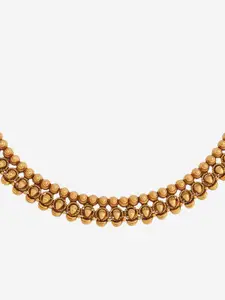 Kushal's Fashion Jewellery Gold-Plated Antique Necklace
