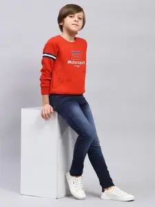 Monte Carlo Boys Typography Printed Cotton Sweatshirt