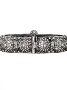 TEEJH Aayakshima Set Of 3 Oxidised Stacked Bangle Style Bracelets