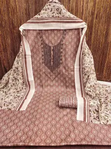 Ishin Floral Printed Pure Cotton Unstitched Dress Material