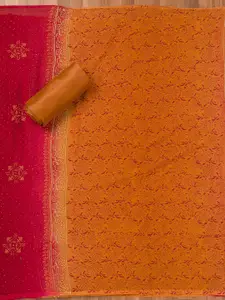 Koskii Ethnic Motifs Embroidered Zari Work Unstitched Dress Material