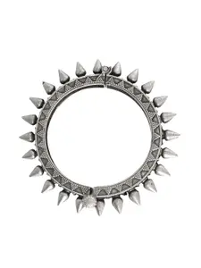 TEEJH Set Of 3 Oxidised Stacked Bangle Style Bracelets