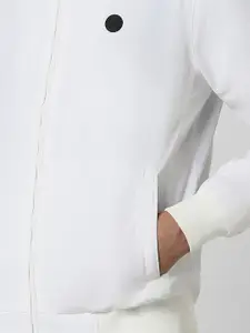 Van Heusen Sport Men Cotton White Full Sleeves Shawl Collar Bomber Jacket