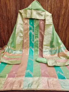 Ishin Ethnic Motifs Woven Design Zari Unstitched Dress Material