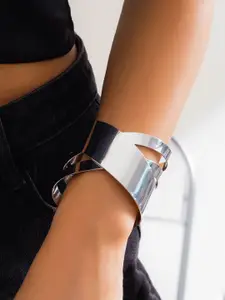 Jewels Galaxy Silver Plated Cuff Bracelet