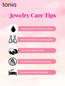 ToniQ Teardrop Shaped Studs Earrings