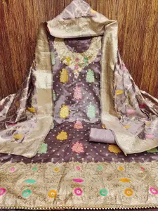 Ishin Floral Woven Design Unstitched Dress Material