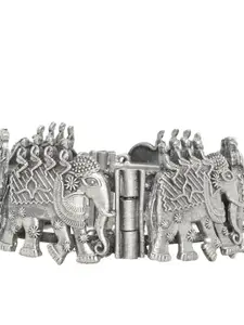 TEEJH Pratiksha Set Of 3 Oxidised Stacked Bangle Style Bracelets