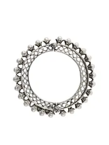 TEEJH Set Of 3 Oxidised Stacked Bangle Style Bracelets