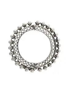 TEEJH Araya Stacked Pack Of 3 Silver-Plated Oxidised Bracelet Set
