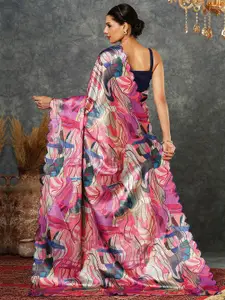 Mitera Printed Embroidered Saree