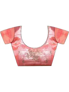 Mitera Ethnic Motifs Embroidered Organza Saree