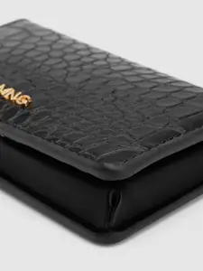 MANGO Women Croc Textured Card Holder