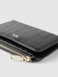 MANGO Women Animal Textured Two Fold Wallet