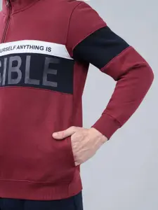 Cantabil Men Typography Printed High Neck Pullover Sweatshirt