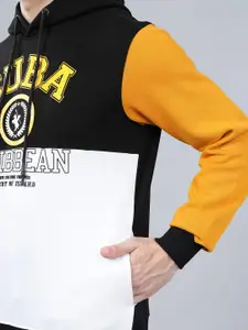 Cantabil Men Colourblocked Hood Pullover Sweatshirt