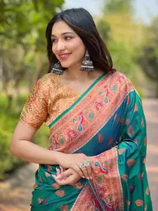 Mitera Woven Design Zari Paithani Saree